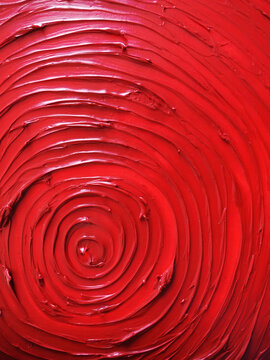 Abstract oil painting with concentric circles