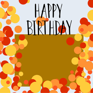 happy birthday card to write warm colors