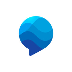 Bubble chat logo design vector