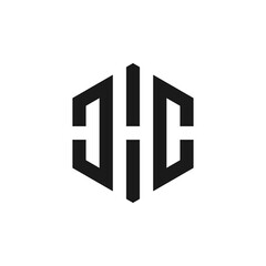Initial CH hexagon logo design vector