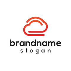 Obraz premium Modern cloud logo design vector