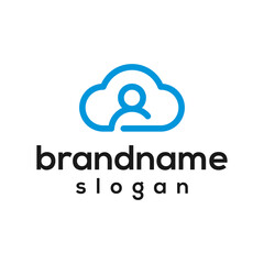 Cloud personal logo design vector