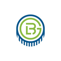 Coin logo design vector