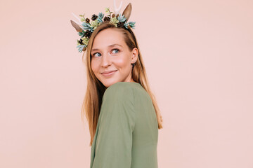 Smiling beauty blond woman