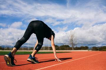 sportsman ready to run race