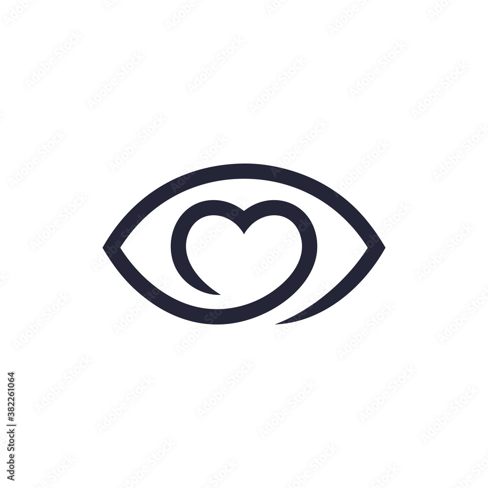 Canvas Prints Eye love logo design vector