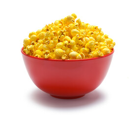 Red Bowl With Popcorn