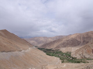 The view of nature from Thiksey Gompa, Leh, Ladakh, Jammu and Kashmir, India