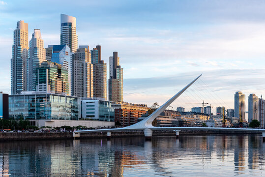 The skyline of Puerto Madero in Buenos Aires