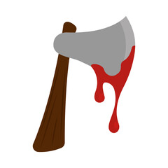 Isolated ax halloween october scary icon- Vector