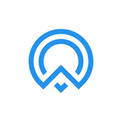 Modern Pin map logo design vector