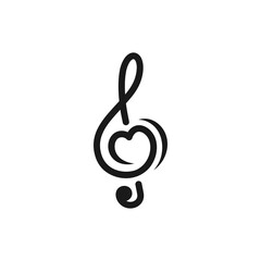 Modern note music logo design vector