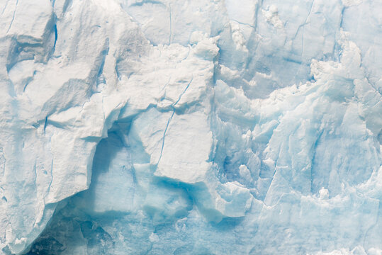 Detail of a blue ice on a glacier