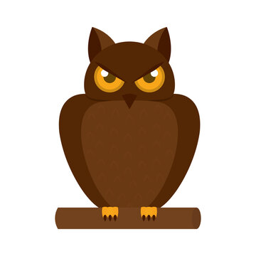 Isolated owl night halloween october scary icon- Vector