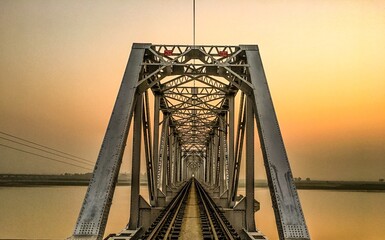 bridge at sunset || indian rail bridge