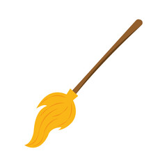 Isolated broom halloween october scary icon- Vector