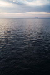 Horizonte desde mirador del paseo marítimo de cadiz