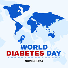 vector illustration of world diabetes day