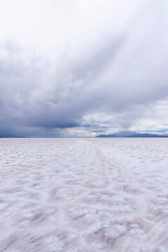 Storm over a Salt flat