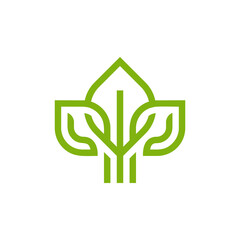 Simple plant, modern logo design vector