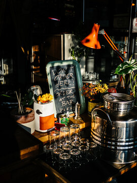 Drink Order At Bar