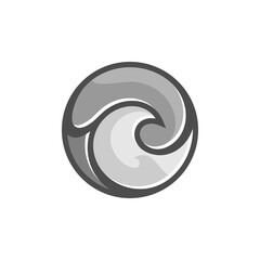 Modern wave logo design vector