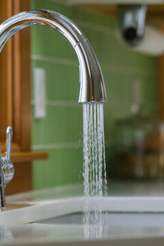 Faucet in Kitchen Sink with pure water
