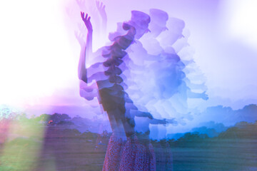 Retro picture with a girl