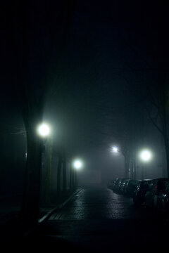 Foggy night in Berlin