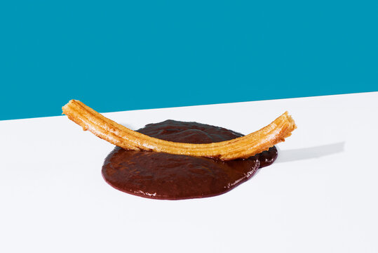 churro with chocolate, typical of Spain
