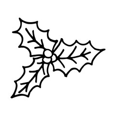 Christmas hand drawn design element