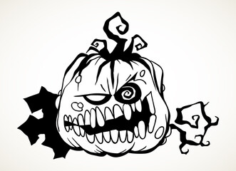 Halloween pumpkin design element