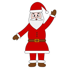 Santa Claus. A man with a beard. Color vector illustration. Fabulous character. Isolated background. Cartoon style. Nice old man. Christmas. New Year. Festive print. Idea for web design.