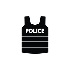 Armor jacket icon vector isolated on white, logo sign and symbol.