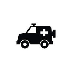 Medical vehicle icon vector isolated on white, logo sign and symbol.