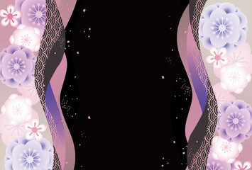 華やかで美しい和風の背景イラスト