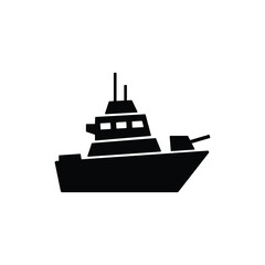 Obraz premium Battleship icon vector isolated on white, logo sign and symbol.