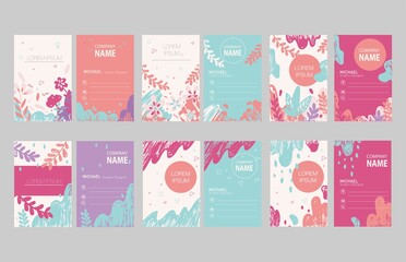 Vector Set Of Colorful Graphic Design Cartoon Vector