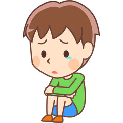 落ち込む男の子