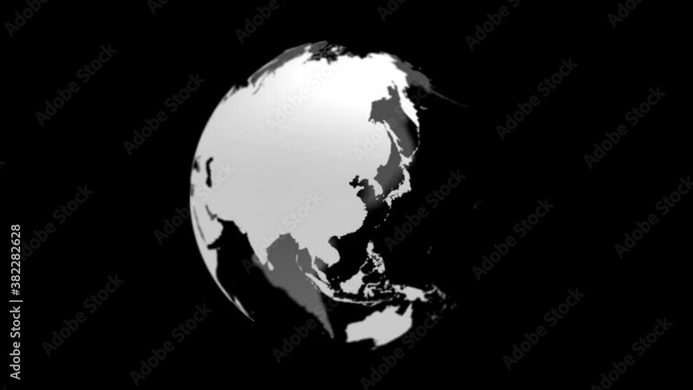 Poster 3d render of global earth. connected animation of global business network rotating in space. scienti