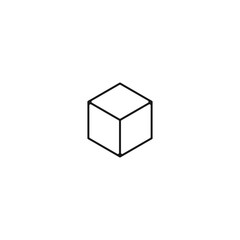 cube icon vector symbol
