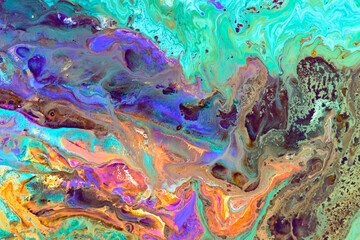 Abstract acrylic and watercolor painting,