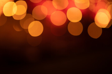 abstract balls of christmas lights, background isolated on black