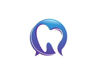 Obraz premium Modern colorful dental logo design illustration.