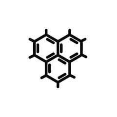 Fototapeta premium Molecules icon vector isolated on white, logo sign and symbol.
