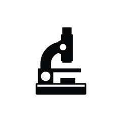 Microscope icon vector isolated on white, logo sign and symbol.