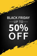 Naklejka premium Black Friday sale, banner for social promotion post templates,social media promotion post.