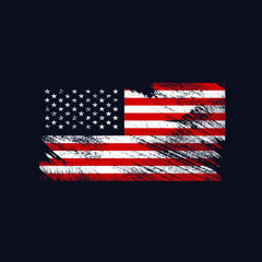 American Flag t-shirt design template graphic vector Trendy artwork.