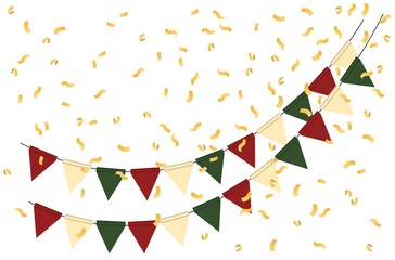 Obraz premium bunting flags with confetti
