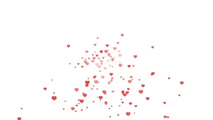 Naklejka premium Hearts flying and flying in the air